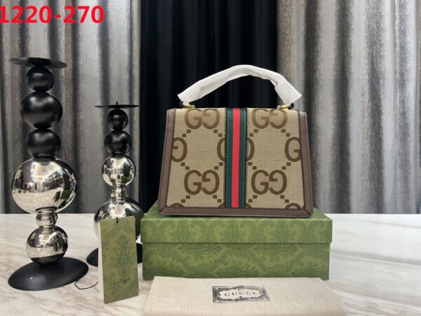 GUCCI OPHIDIA SMALL JUMBO GG BAG BROWN 24CM - Image 3
