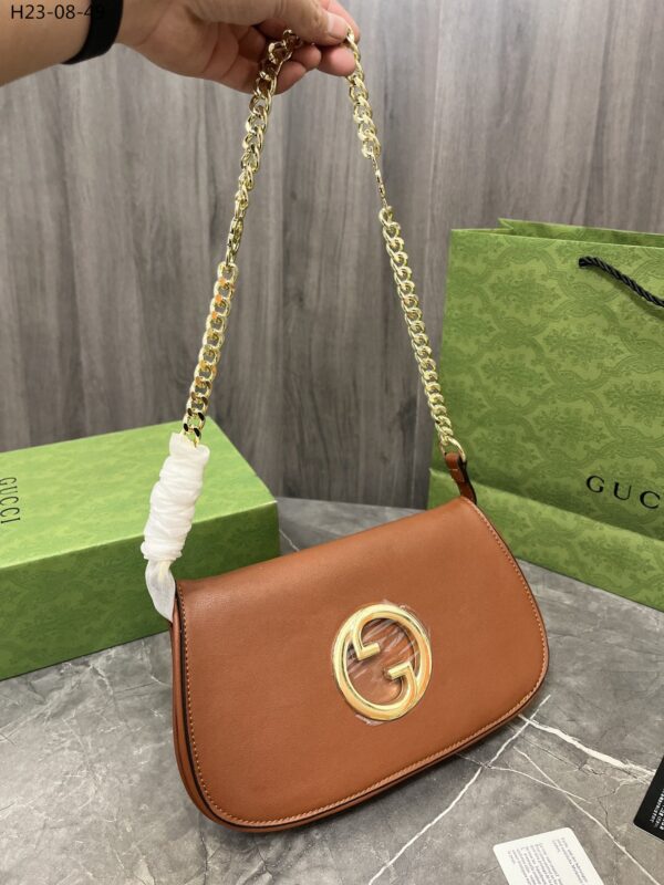 GUCCI BLONDIE SHOULDER BAG BROWN 28CM 699268 UXX0G 2535 - Image 2