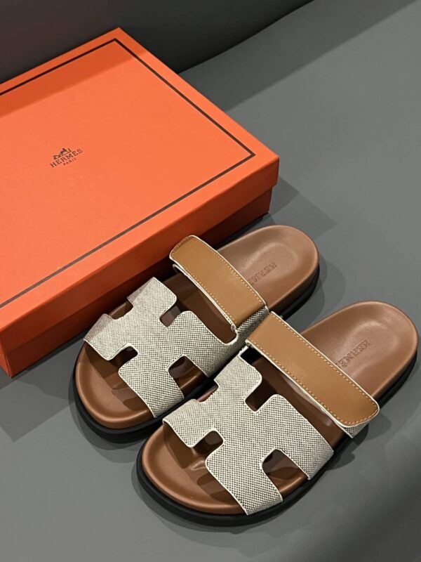 HERMES CHYPRE SANDAL PRUNOIR CANVAS NATURAL - Image 8