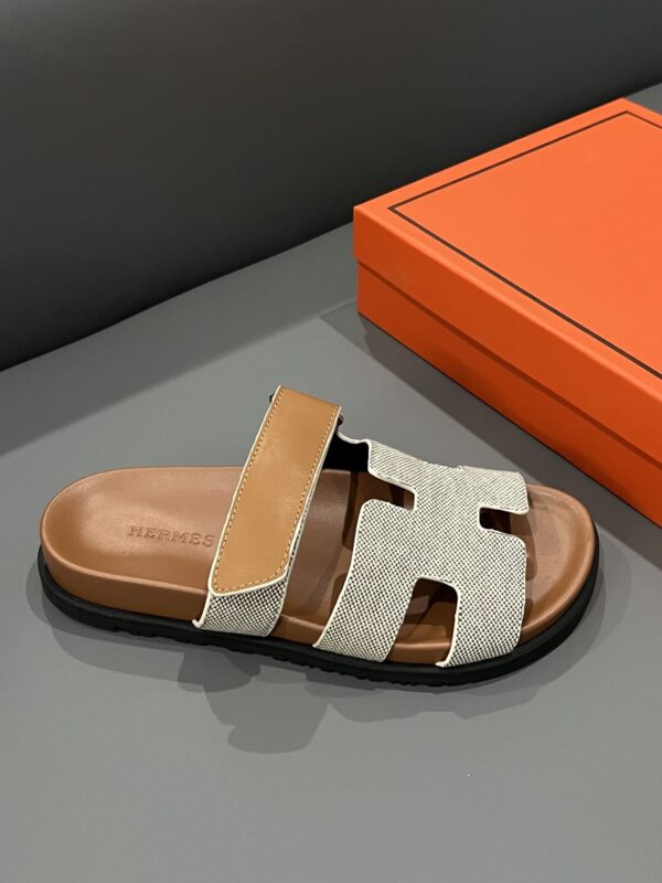 HERMES CHYPRE SANDAL PRUNOIR CANVAS NATURAL - Image 7
