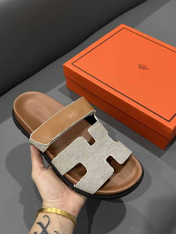 HERMES CHYPRE SANDAL PRUNOIR CANVAS NATURAL - Image 4