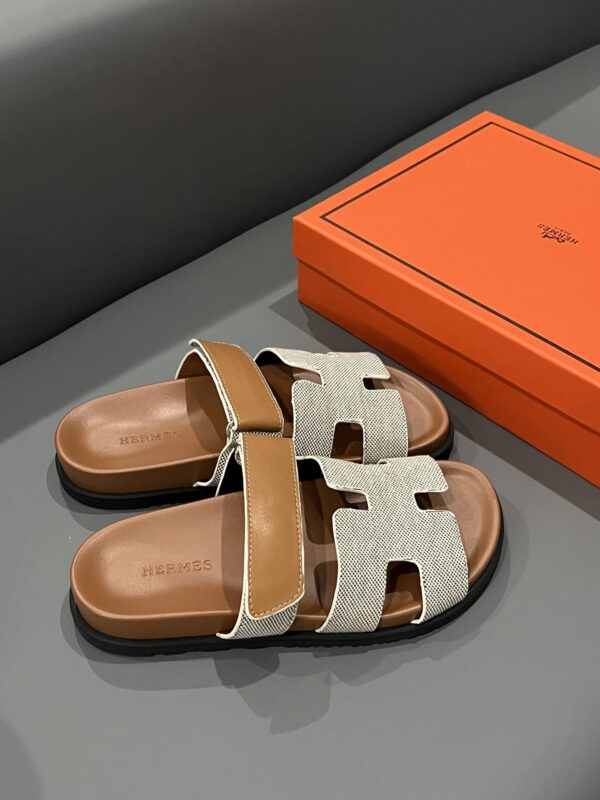 HERMES CHYPRE SANDAL PRUNOIR CANVAS NATURAL - Image 3