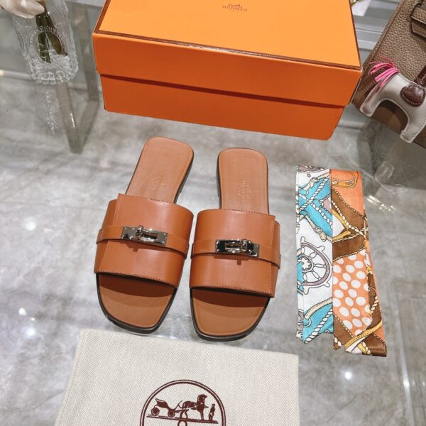 HERMES GIULIA SANDAL BROWN H231056Z A3360 - Image 4