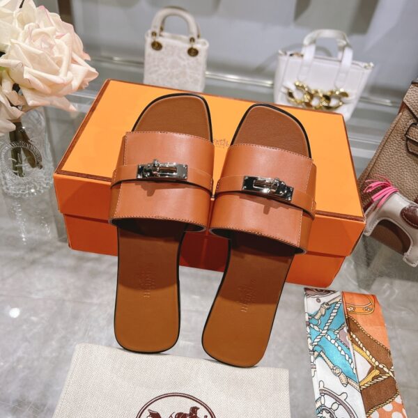 HERMES GIULIA SANDAL BROWN H231056Z A3360 - Image 7
