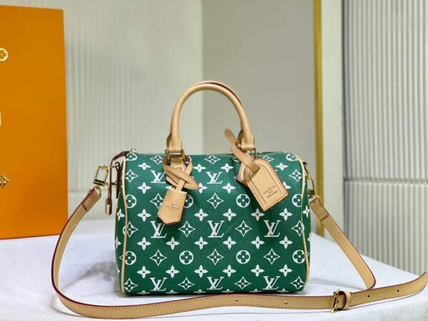 LOUIS VUITTON SPEEDY P9 BANDOULIÈRE MONOGRAM LEATHER GREEN 25CM - Image 4