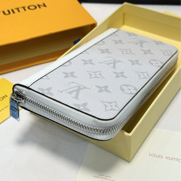 LOUIS VUITTON BRAZZA WALLET TAIGARAMA OPTIC WHITE 19CM M30889 - Image 6