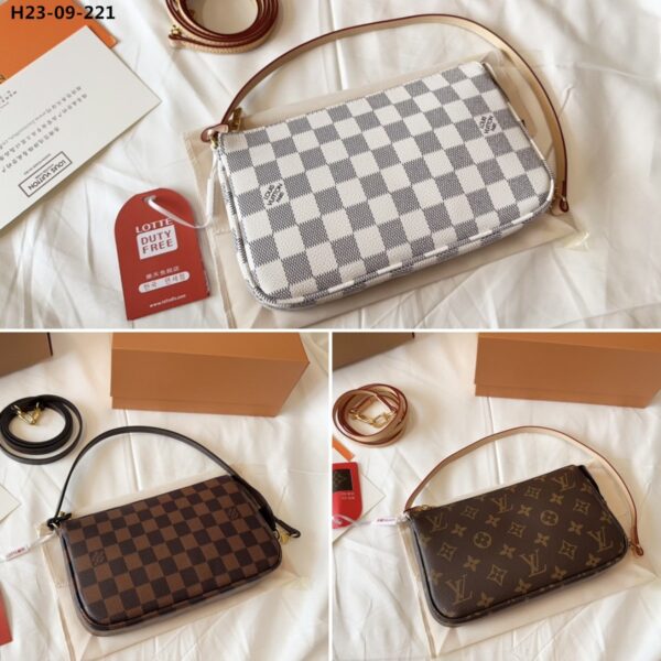 LOUIS VUITTON POCHETTE ACCESSOIRES DAMIER EBENE 23CM - Image 2