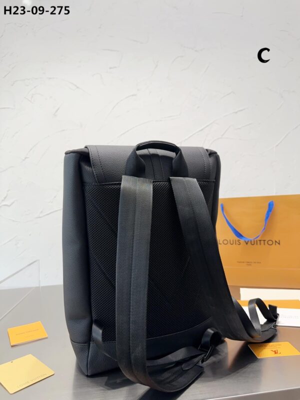 LOUIS VUITTON CHRISTOPHER SLIM BACKPACK RUCKSACK TAURILLON LEATHER BLACK 40CM M58644 - Image 8
