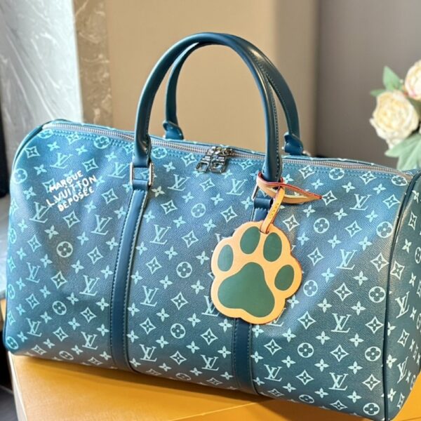 LOUIS VUITTON KEEPALL BANDOULIÈRE NAVY RIVER BLUE 45CM M46593 - Image 2