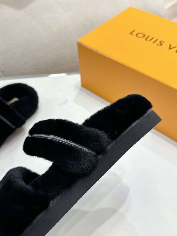 LOUIS VUITTON LV SUNSET FLAT COMFORT MULE SHEARLING NOIR1 1ADC65 - Image 6