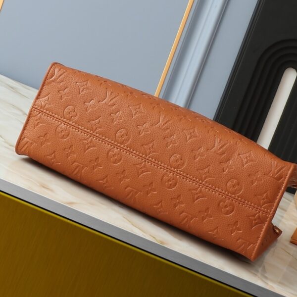 LOUIS VUITTON ON THE GO MM MONOGRAM EMPREINTE LEATHER COGNAC 35CM M12775 - Image 4