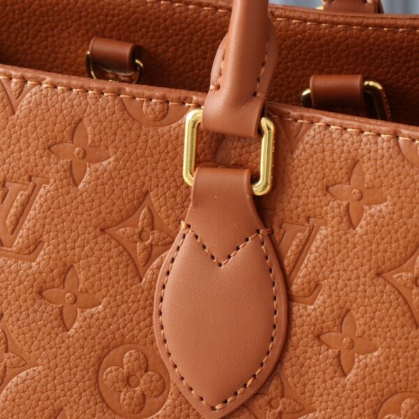 LOUIS VUITTON ON THE GO MM MONOGRAM EMPREINTE LEATHER COGNAC 35CM M12775 - Image 6