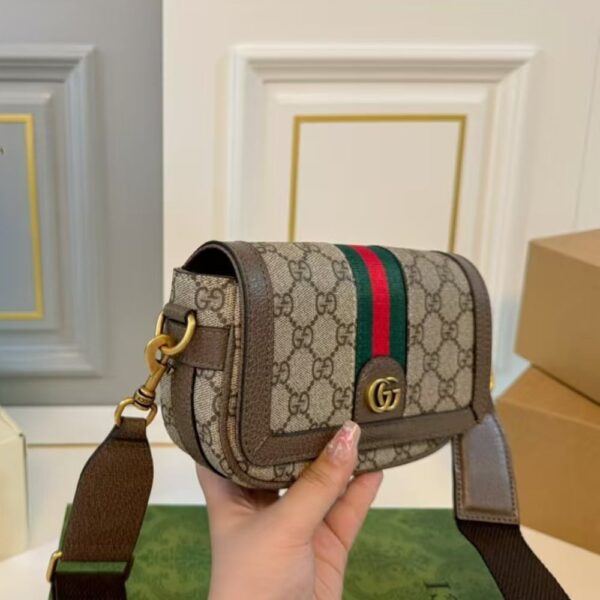GUCCI OPHIDIA SUPER MINI SHOULDER BAG BROWN 20CM 795466 FABIA 9741 - Image 6