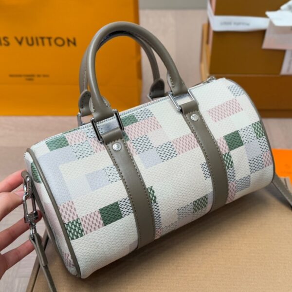LOUIS VUITTON KEEPALL 25 SNAKOFLAGE DAMIER GREEN 25CM - Image 6