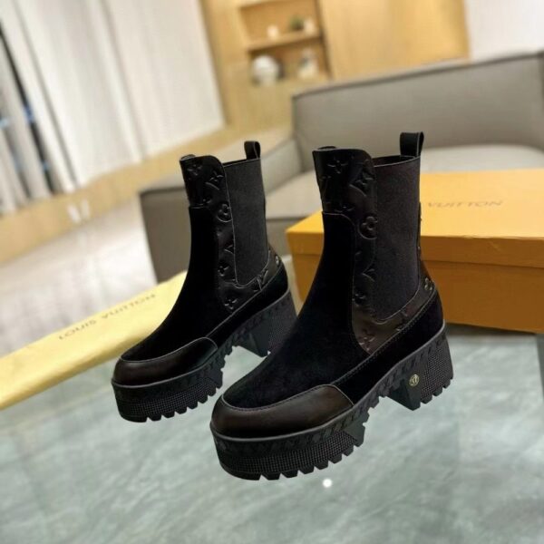 LOUIS VUITTON LAUREATE PLATFORM CHELSEA BOOT BLACK 1AC7W0 - Image 6