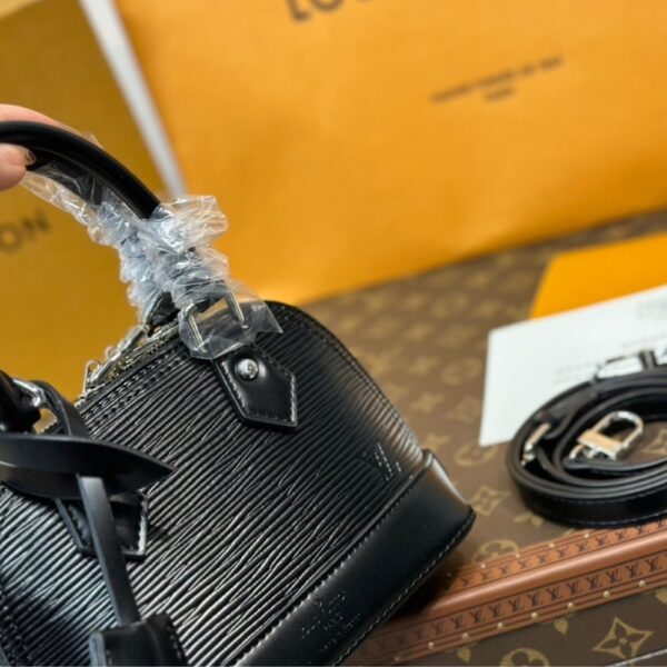 LOUIS VUITTON NANO ALMA BAG BLACK 18CM M81945 - Image 6