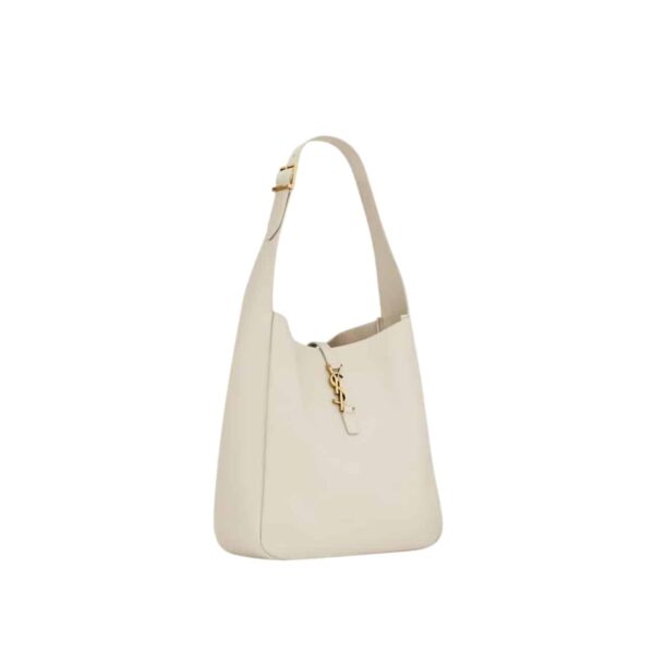SAINT LAURENT LE 5 À 7 SUPPLE LARGE IN GRAINED LEATHER WHITE 31CM 753837AAAUQ9207 - Image 4