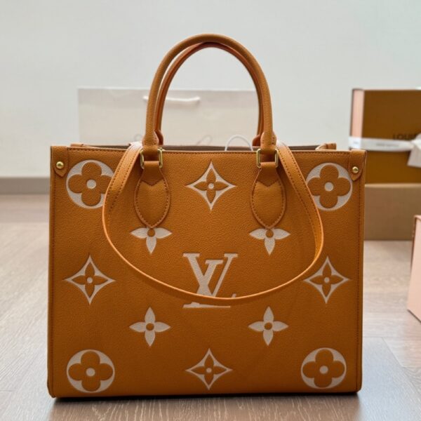 LOUIS VUITTON ONTHEGO MM BAG ORANGE 34CM - Image 2
