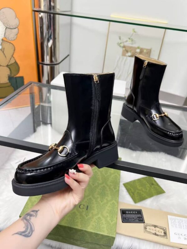 GUCCI WOMEN'S HORSEBIT BOOT BLACK - Image 6