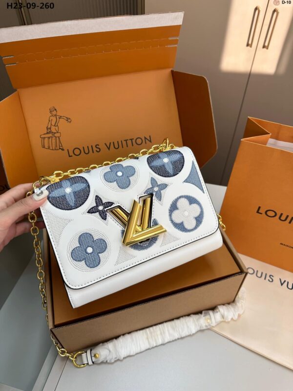 LOUIS VUITTON TWIST MM BAGS MONOGRAM WHITE 25CM - Image 2