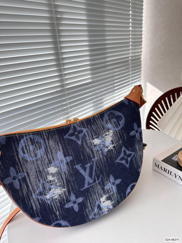 LOUIS VUITTON LOOP BAG MONOGRAM DENIM BLUE 38CM - Image 6