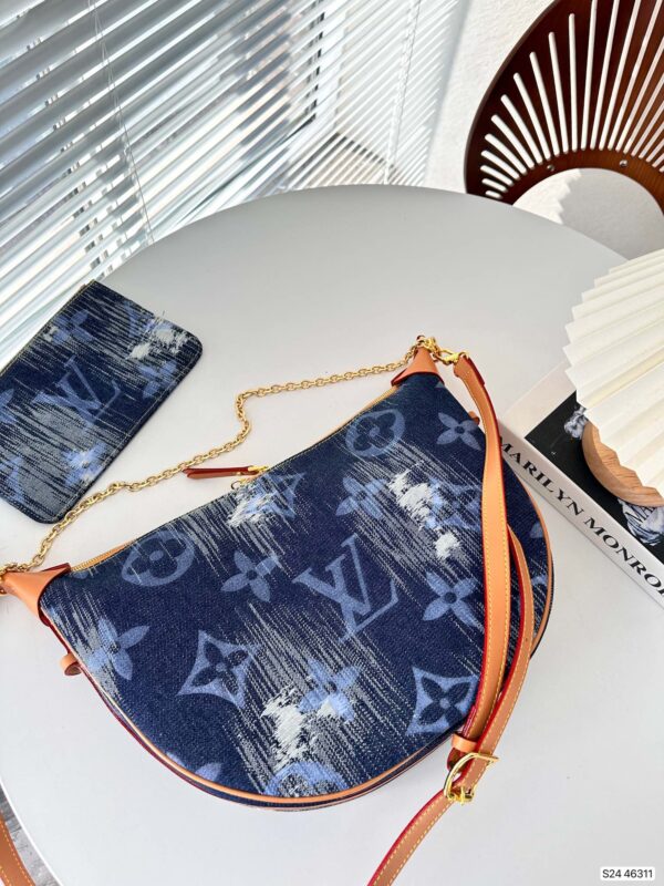 LOUIS VUITTON LOOP BAG MONOGRAM DENIM BLUE 38CM - Image 7
