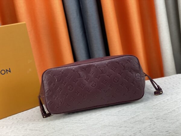 LOUIS VUITTON NEVERFULL MM MONOGRAM EMPREINT WINE RED 31CM M46599 - Image 6