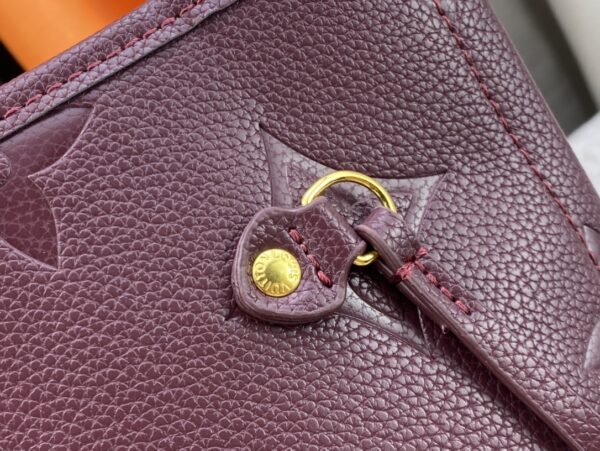 LOUIS VUITTON NEVERFULL MM MONOGRAM EMPREINT WINE RED 31CM M46599 - Image 7