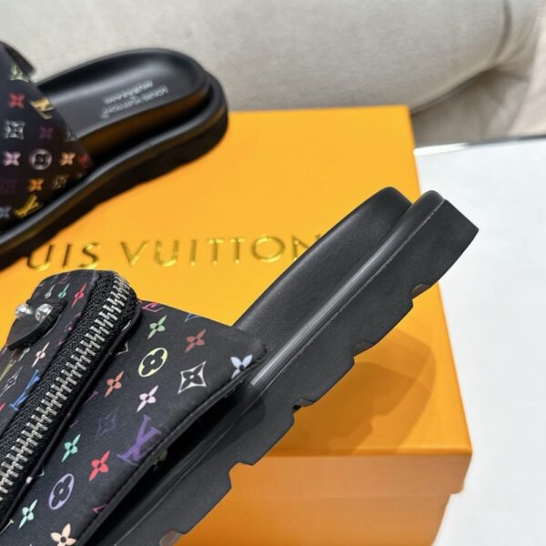 LOUIS VUITTON X TAKASHI MURAKAMI POOL PILLOW FLAT COMFORT MULE BLACK 1AGVRF - Image 4