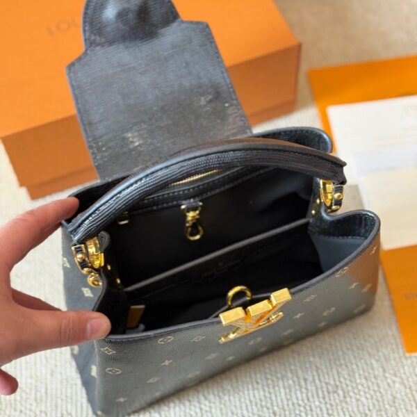 LOUIS VUITTON CAPUCINES MINI BLACK 20CM - Image 4
