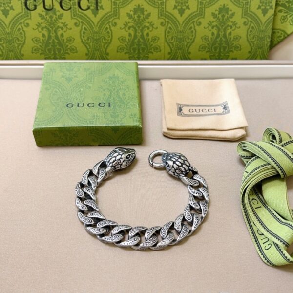 GUCCI SNAKE BRACELET SILVER - Image 2