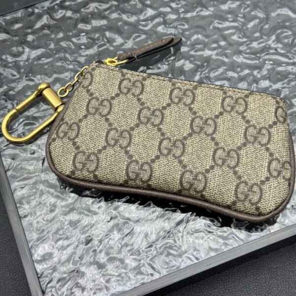 GUCCI GG SUPREME CANVAS WALLET OPHIDIA KEY CASE BEIGE AND EBONY 12.5CM - Image 7
