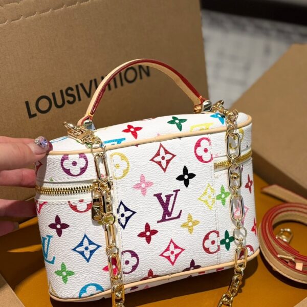 LOUIS VUITTON X TAKASHI MURAKAMI VANITY CHAIN POUCH WHITE 20CM M13662 - Image 3