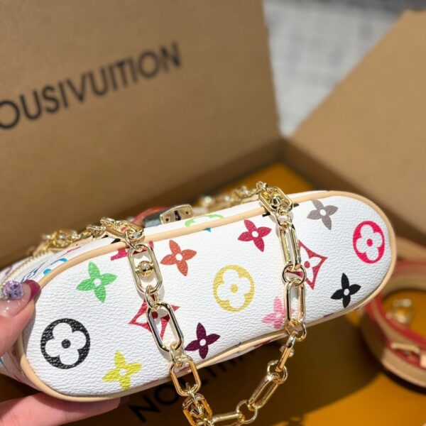 LOUIS VUITTON X TAKASHI MURAKAMI VANITY CHAIN POUCH WHITE 20CM M13662 - Image 5