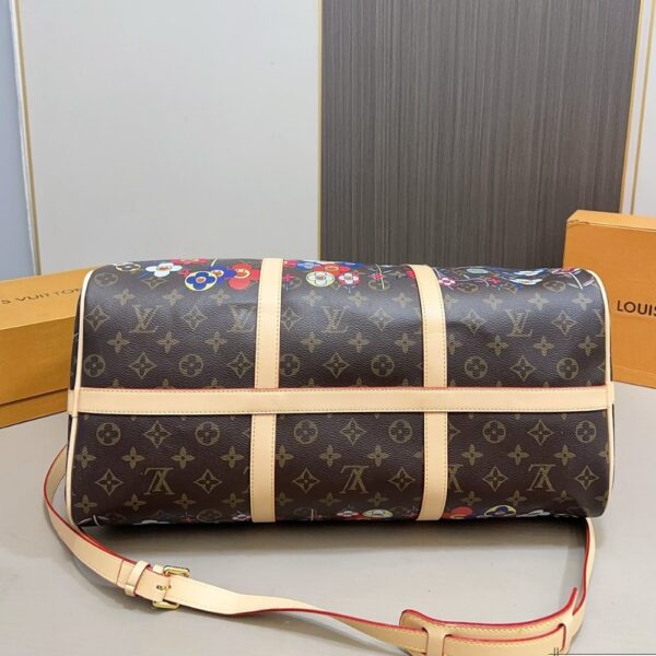 LOUIS VUITTON X TAKASHI MURAKAMI KEEPALL BANDOULIERE BROWN 45CM M14182 - Image 3