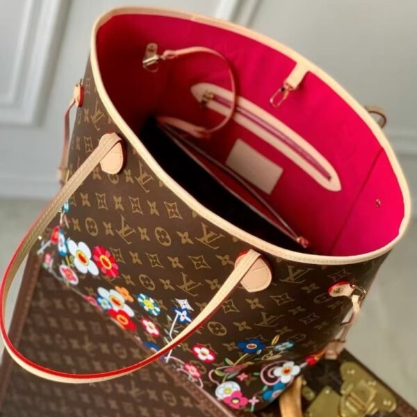 LOUIS VUITTON X TAKASHI MURAKAMI NEVERFULL MM SUPERFLAT BROWN 32CM M13271 - Image 7