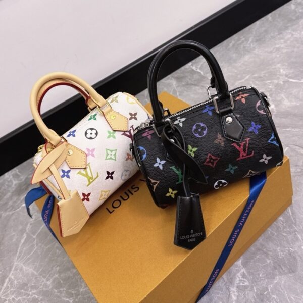 LOUIS VUITTON X TAKASHI MURAKAMI NANO SPEEDY WHITE MULTICOLORED 16CM M13391 - Image 3