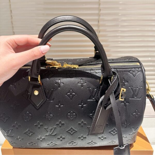 LOUIS VUITTON SPEEDY SOFT BAG MONOGRAM BLACK 30CM - Image 4