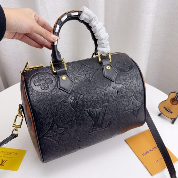 LOUIS VUITTON SPEEDY BANDOULIERE BAG WILD AT HEART MONOGRAM EMPREINTE GIANT BLACK 26CM - Image 3