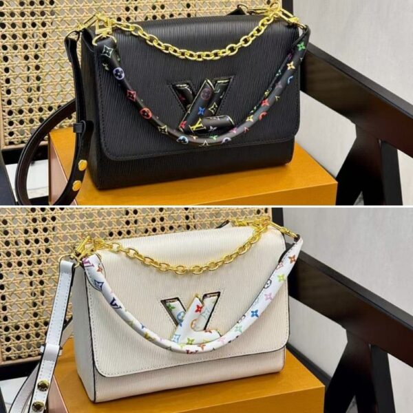 LOUIS VUITTON X TAKASHI MURAKAMI LV TWIST MM SLIM BAG BLACK 23CM M13243 - Image 10