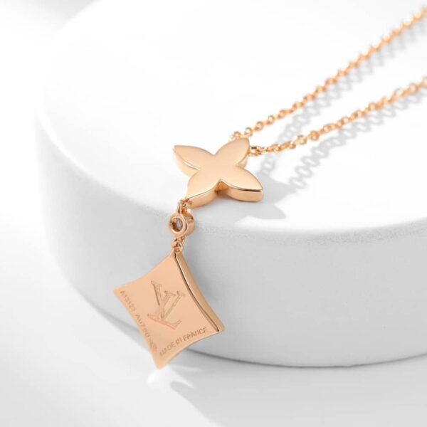 LOUIS VUITTON COLOR BLOSSOM DOUBLE STAR NECKLACE Q94676 - Image 5