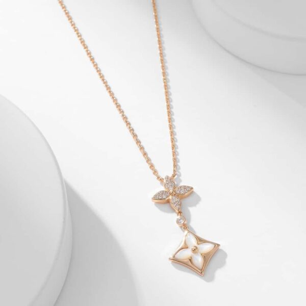 LOUIS VUITTON COLOR BLOSSOM DOUBLE STAR NECKLACE Q94676 - Image 3