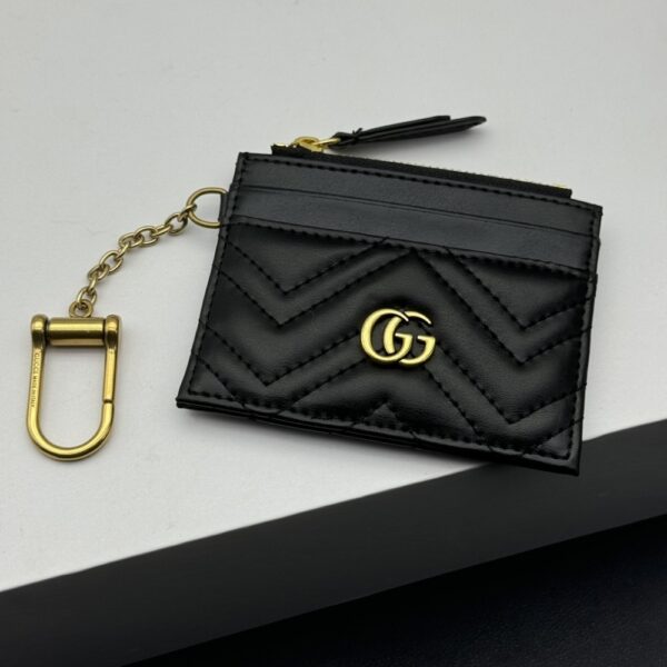 GUCCI GG MARMONT KEYCHAIN WALLET BLACK 10CM - Image 9