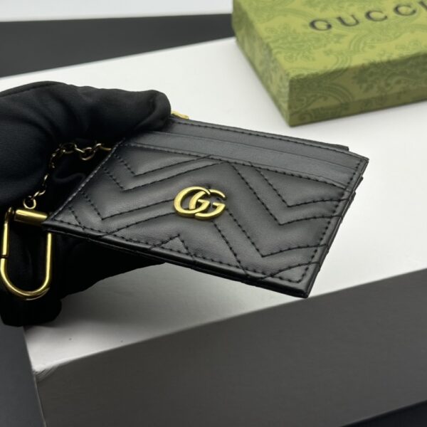 GUCCI GG MARMONT KEYCHAIN WALLET BLACK 10CM - Image 8