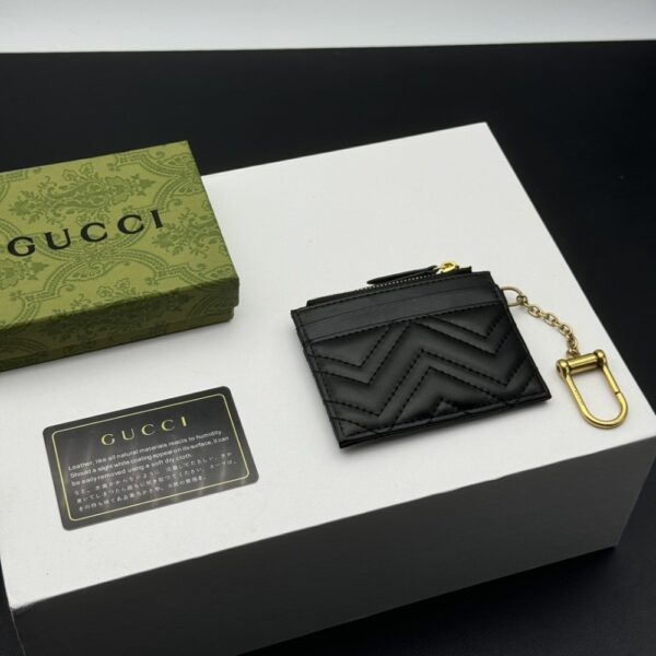 GUCCI GG MARMONT KEYCHAIN WALLET BLACK 10CM - Image 7