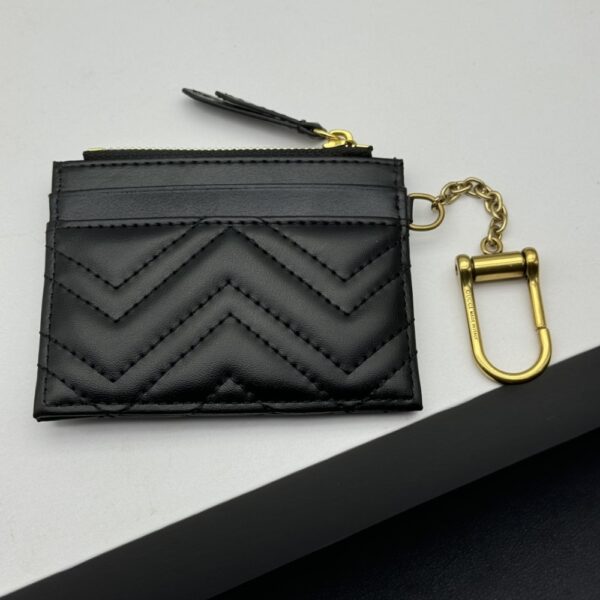 GUCCI GG MARMONT KEYCHAIN WALLET BLACK 10CM - Image 6