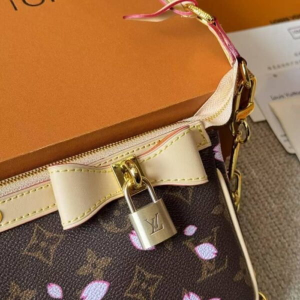 LOUIS VUITTON X MURAKAMI POCHETTE ACCESSOIRES SAKURA BROWN 22CM M13666 - Image 3