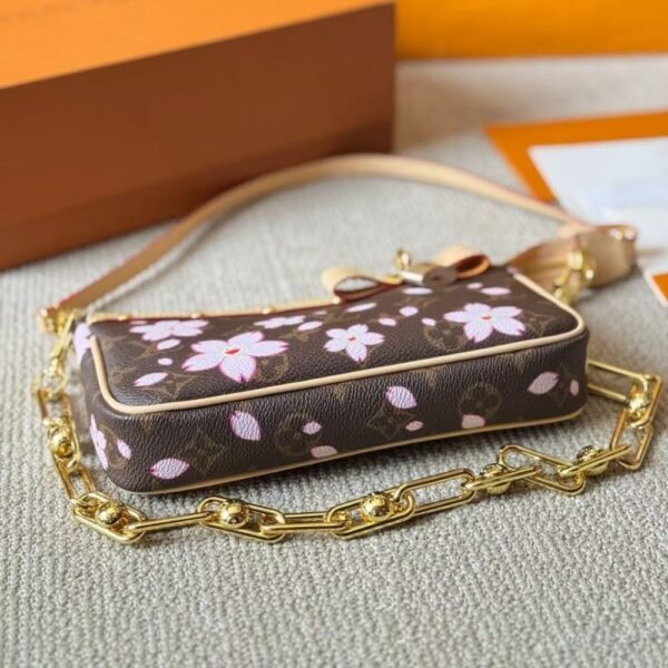 LOUIS VUITTON X MURAKAMI POCHETTE ACCESSOIRES SAKURA BROWN 22CM M13666 - Image 5