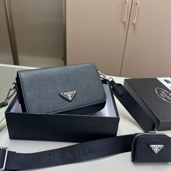 PRADA SAFFIANO LEATHER SHOULDER BAG 22CM - Image 2