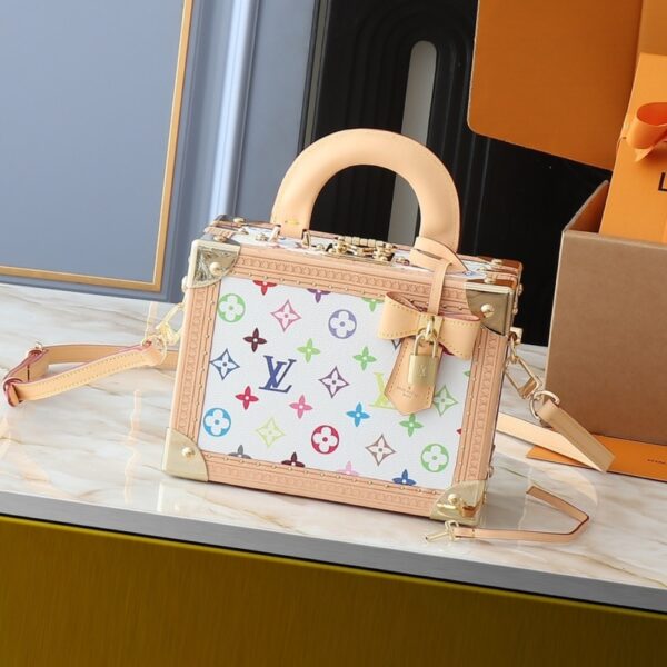 LOUIS VUITTON X MURAKAMI PETITE VALISE MONOGRAM CANVAS WHITE 22CM M13125 - Image 2